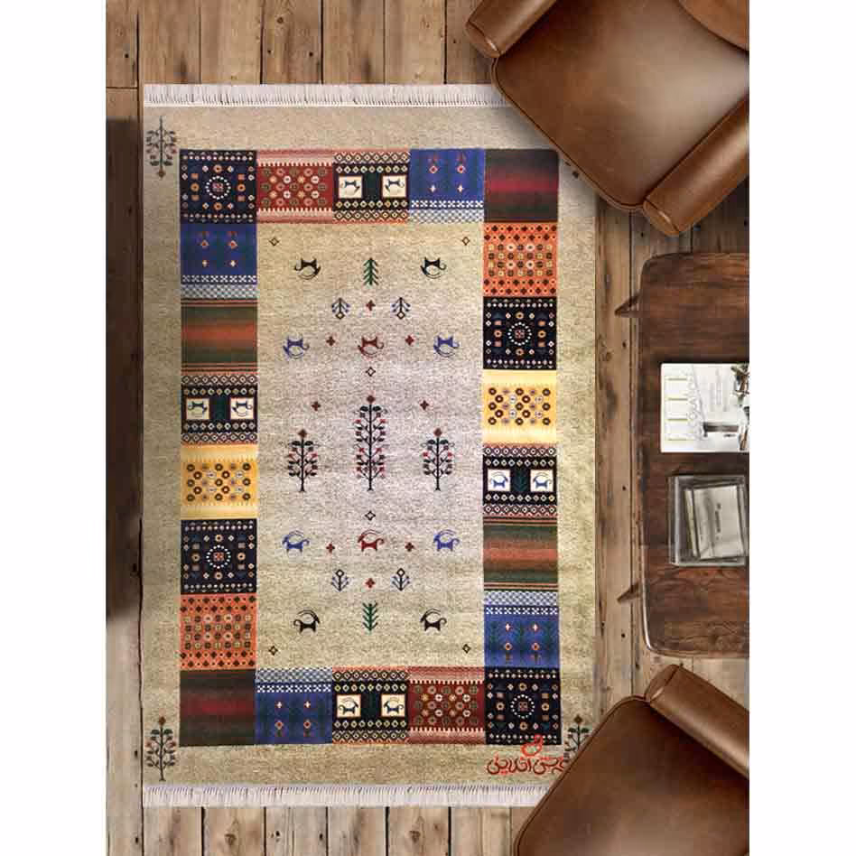 فرش پاتریس طرح صحرا شکلاتی