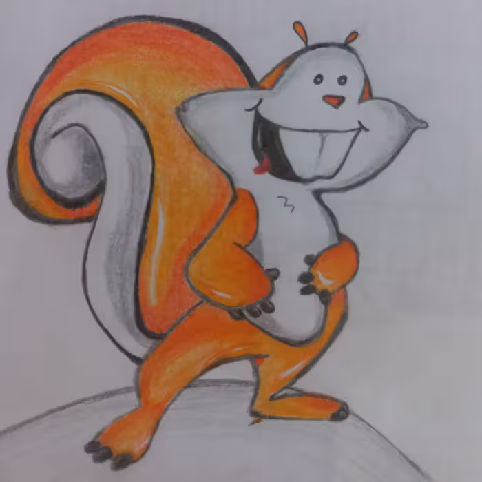 تابلو نقاشی سنجابک خوشحال 