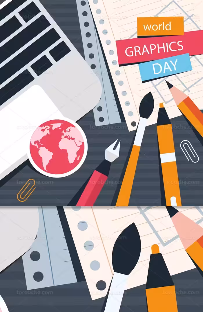 وکتور روز گرافیک خلاقانه | گرافیک با طعم تربچه