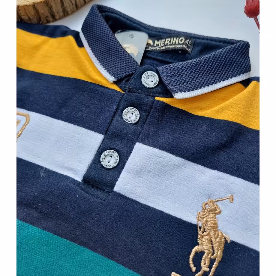 بلوز تک سه دکمه پسرانه جنس دورس پنبه باکیفیت - سایز 45 و 50