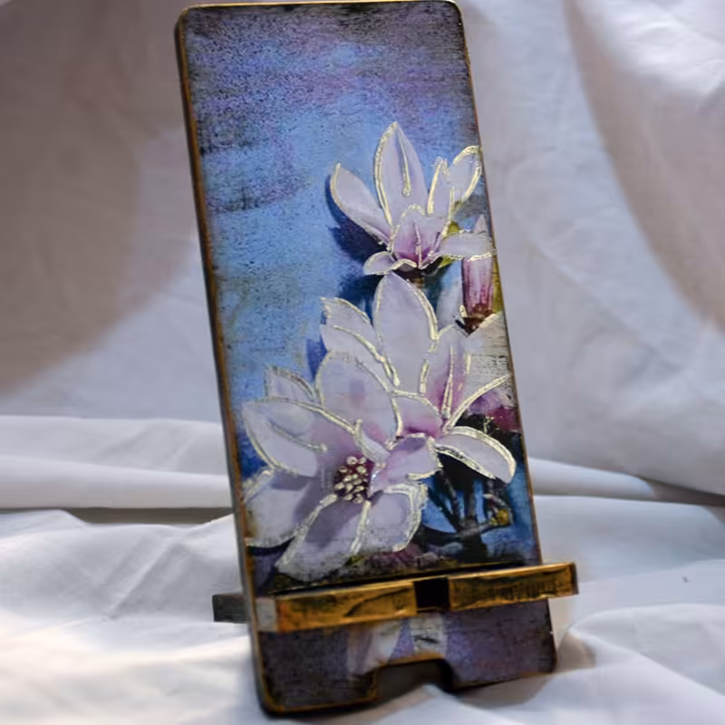 هولدر موبایل دو طرفه ورق طلا کاری شده 