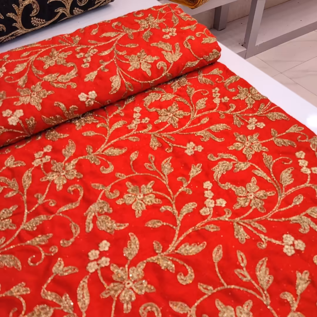 پارچه تافته سوزن دوزی مجلسی 