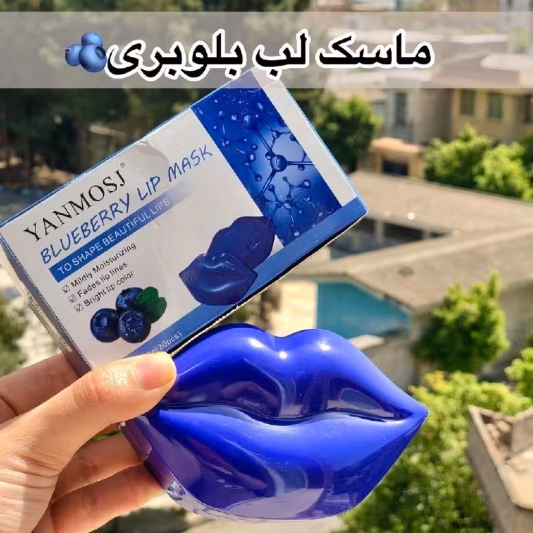 ماسک لب کاسه ای 20 عددی بلوبری