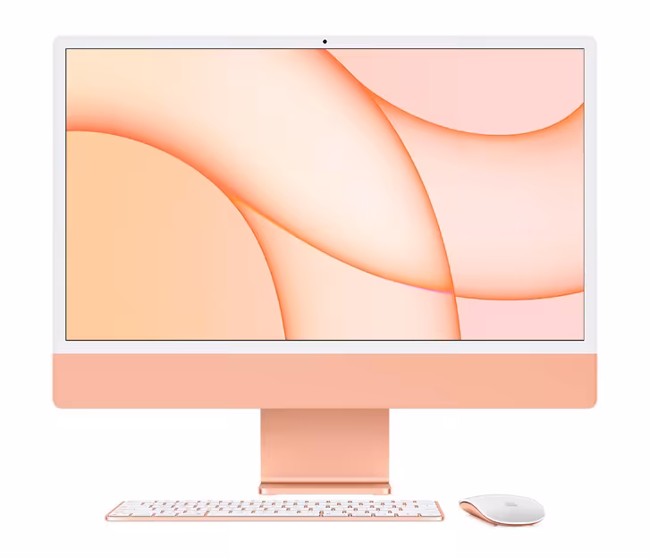 آی مک 24 اینچ اپل مدل Z133 M1 chip 8-Core CPU 8-Core GPU 512GB SSD نارنجی
