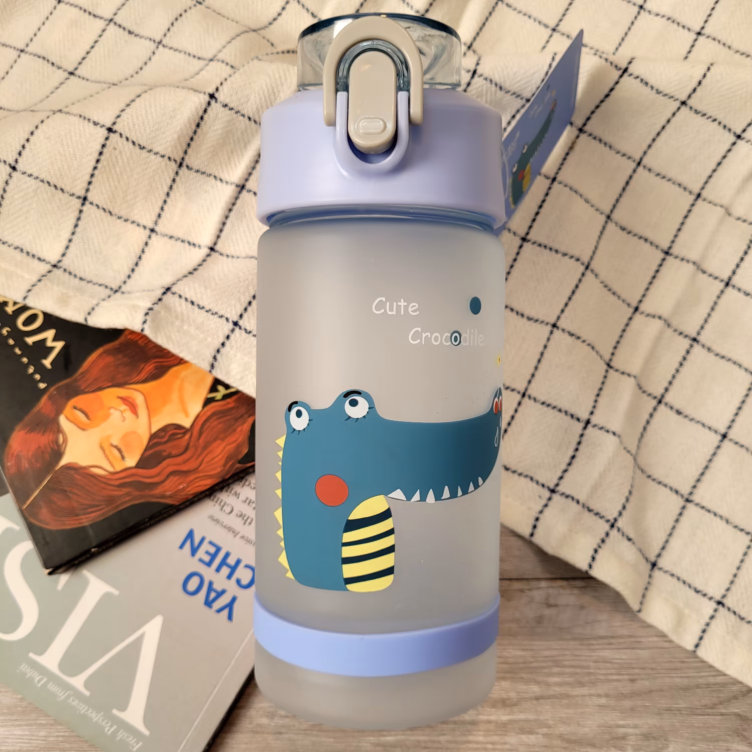 قمقمه فانتزی  وارداتی کودک نی دار برند EYUN گنجایش 550 میل