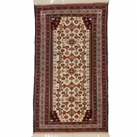 قالیچه دستبافت خراسان رنگ زمینه کرم  کد 00G 