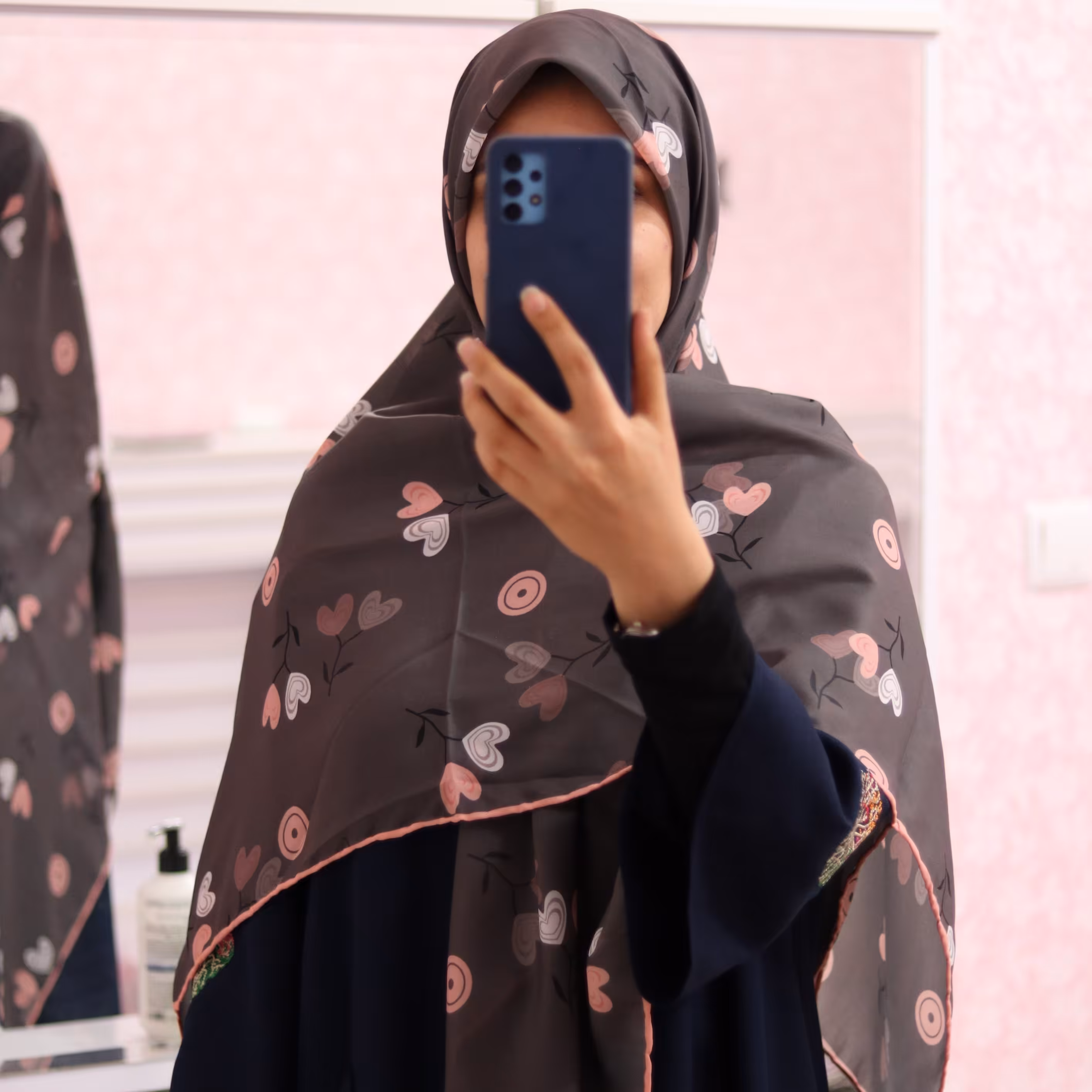 روسری حریر قلبی