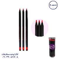 مداد قرمز چوب مشکی پاکن دار 48 عددی ام کیو