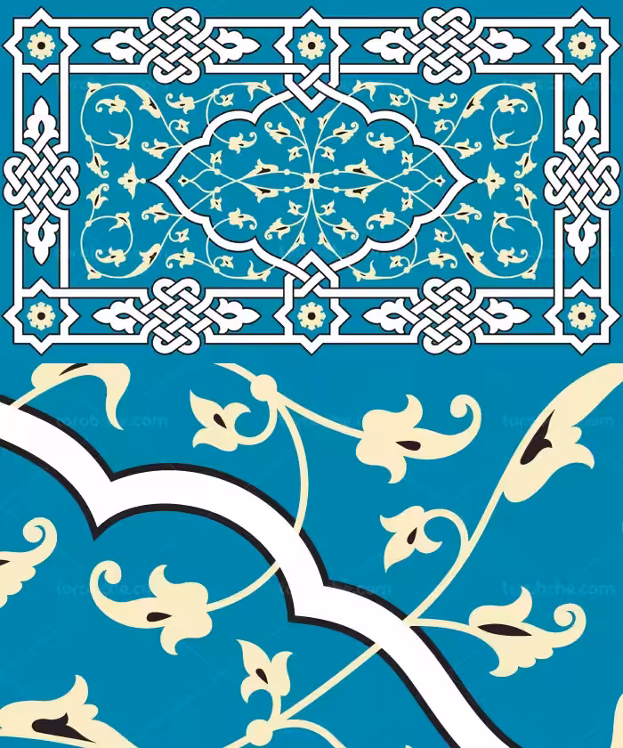 وکتور کتیبه مینیمال تذهیب - گرافیک با طعم تربچه