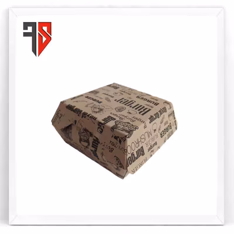 جعبه همبرگر صدفی کرافت (250عددی) - مرکز فروش ملزومات کافه رستوران فرزان