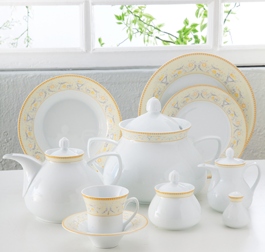 سرویس غذا خوری 108 پارچه چینی زرین ایران سری شهرزاد مدل جنوا درجه یک zarin Genoa 108 pcs
