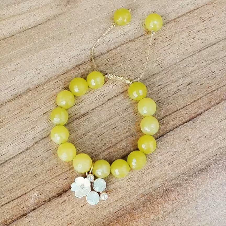 دستبند جید سبز تراش خورده