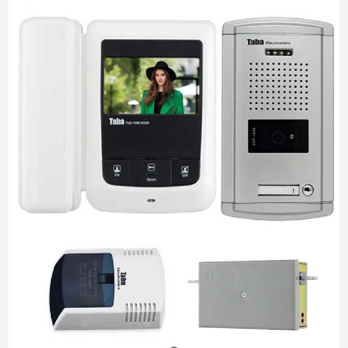 آیفون تصویری تابا . پک کامل 1 واحدی  . مدل 1090 با پنل سپهر 