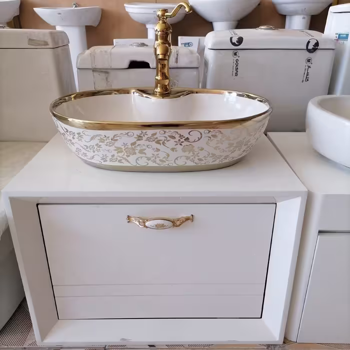 روشویی  کابینتی سلطنتی طلایی 