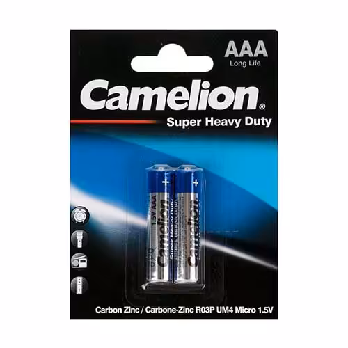 باتری نیم قلم Camelion مدل R03P UM4 Super Heavy Duty
