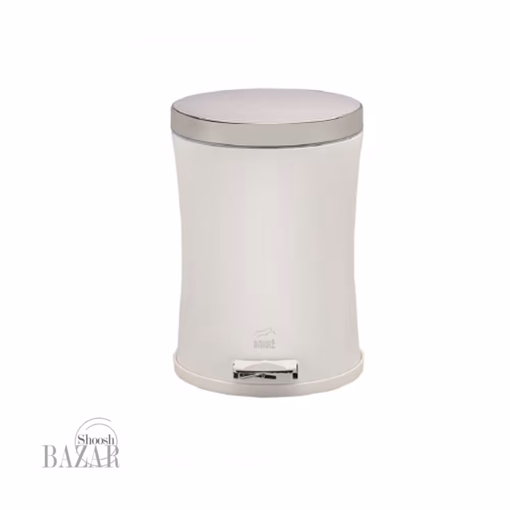 سطل پدالدار 14 لیتری کمر باریک Silent سفید در استیل بهازکالا 16576113