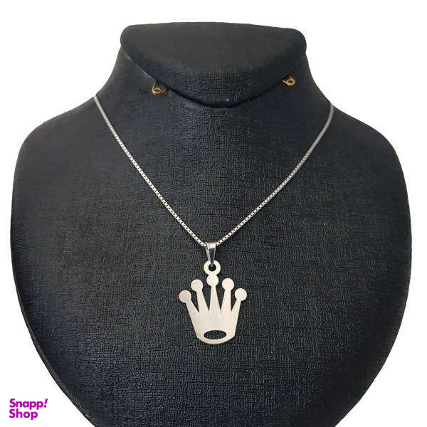 گردنبند نقره طرح تاج