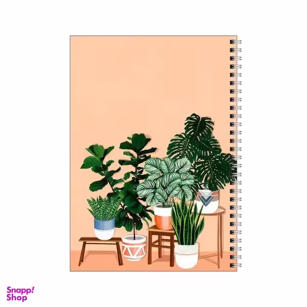 دفتر مشق 100 برگ بامبیلیپ طرح گوشه پر گل و گیاه کد 9152653