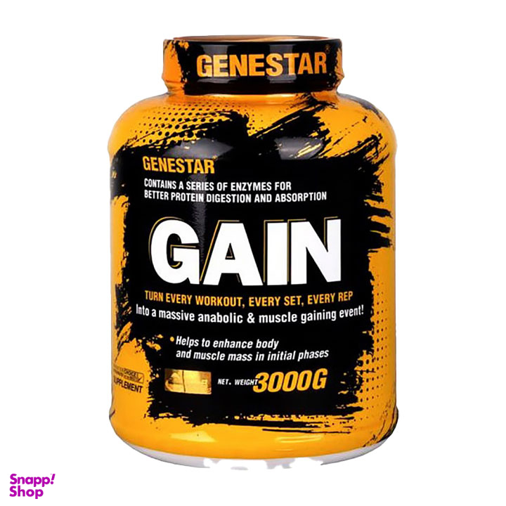 پودر گین (Gain) ژن استار طعم بیسکوییت وانیلی حجم 3000 گرم