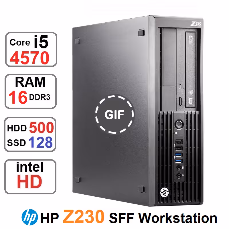 مینی کیس HP Z230 WorkStation Core i5 4570رم16و128