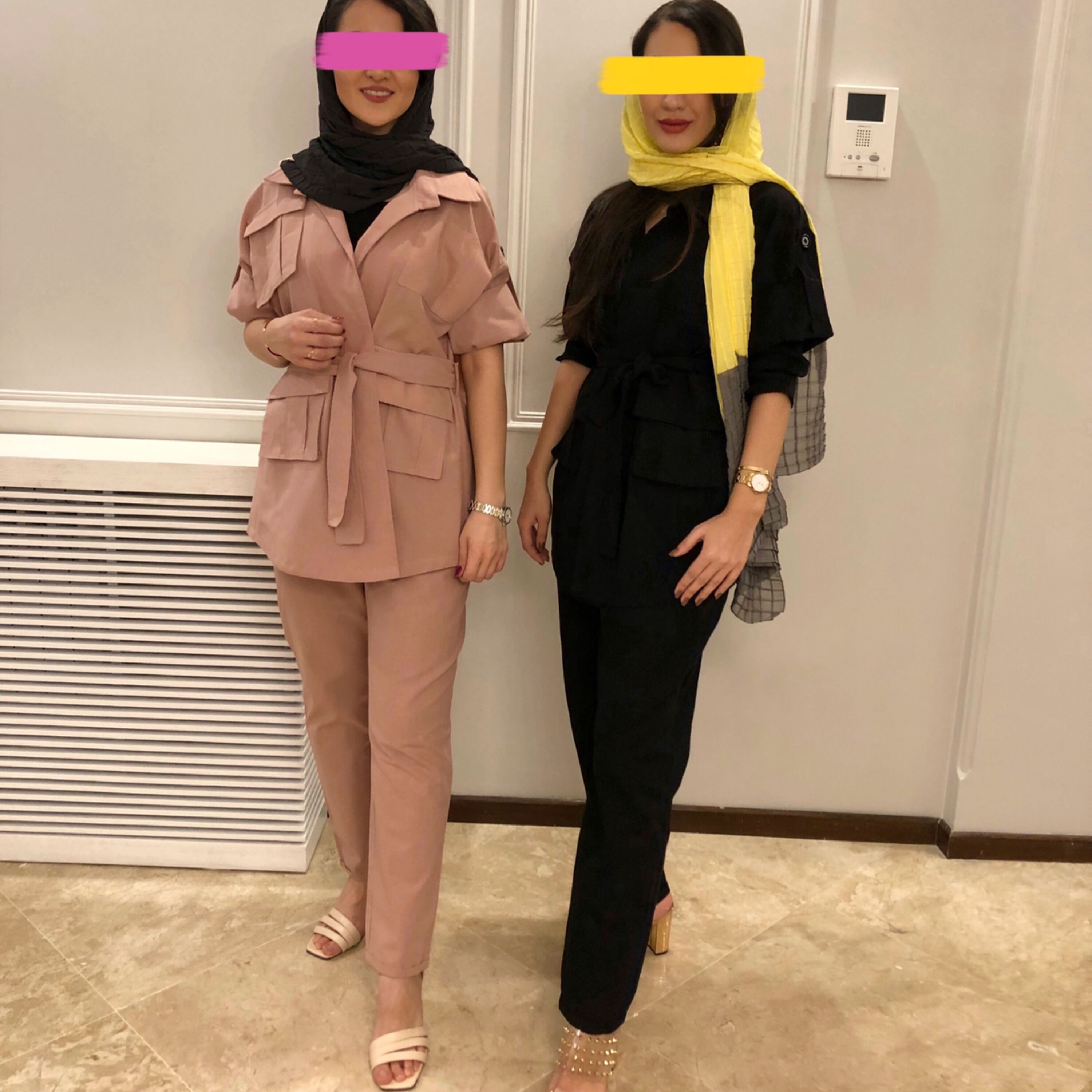 کت و شلوار لینن صورتی سایز  40-42