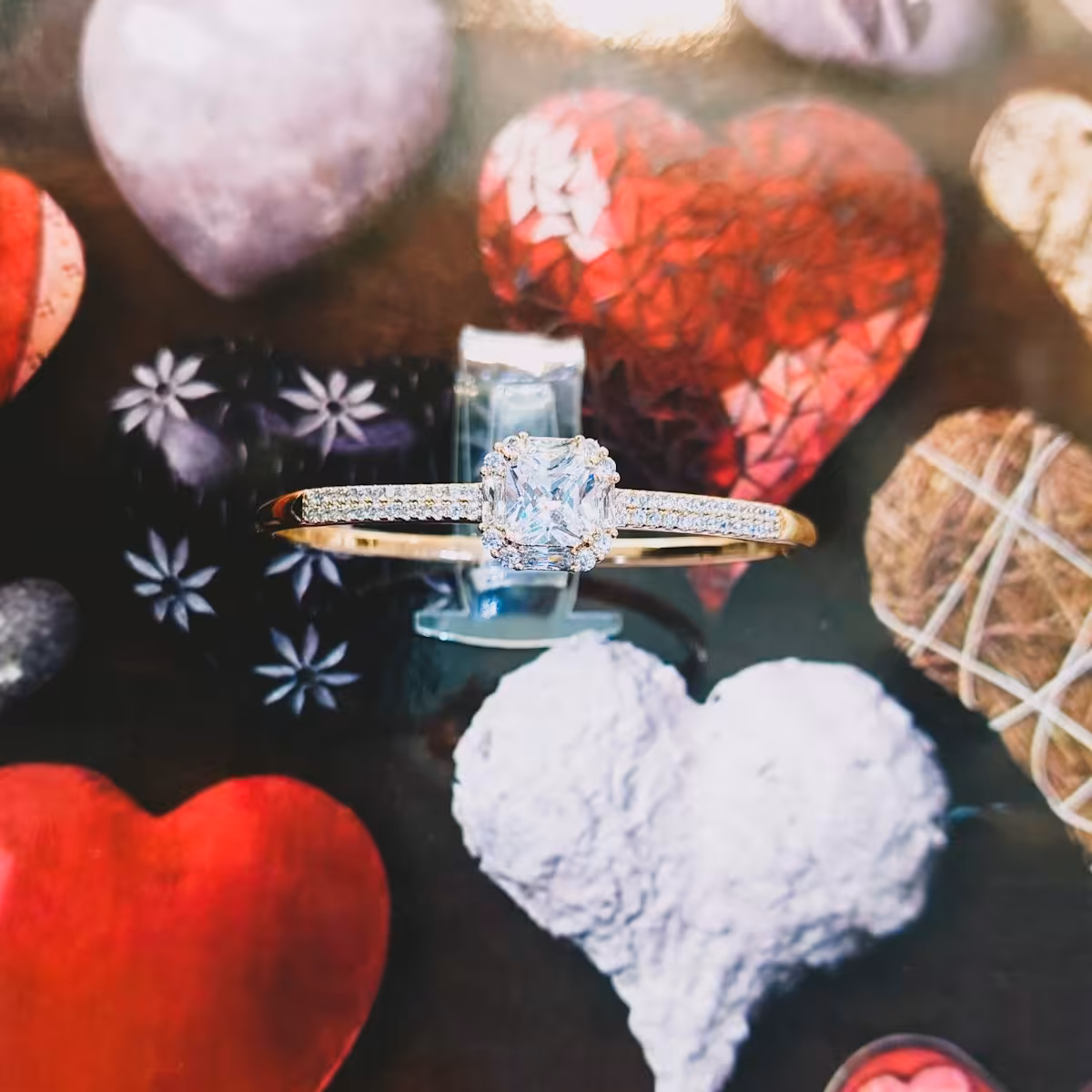 دستبند ژوپینگ النگویی دو رج نگین پرکار