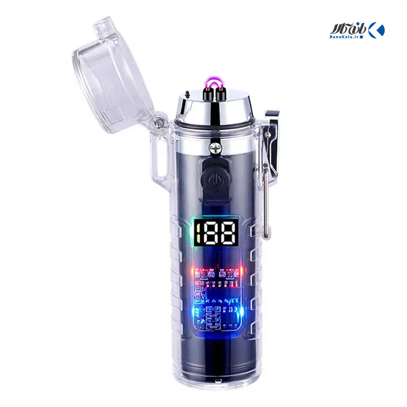 خرید و قیمت فندک الکتریکی شارژی دارای چراغ قوه HB-256