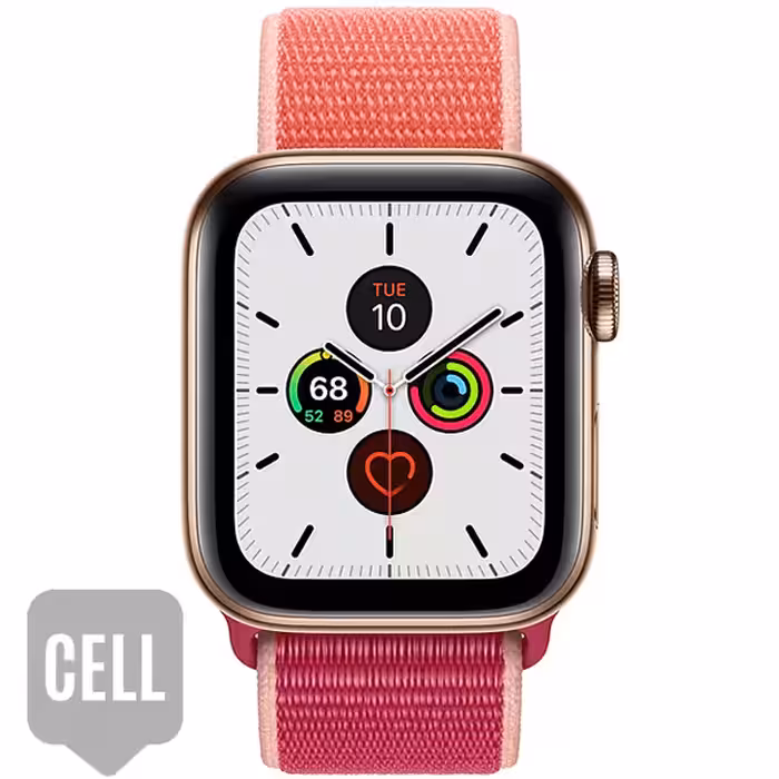 سری 5 استیل سلولار زنانه Gold Stainless Steel Case with Pomegranate Sport Loop - Hiapple.ir