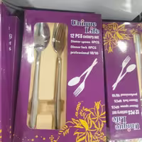 قاشق و چنگال یونیک لایف بسته 12 عددی استیل ضد زنگ با طراحی زیبا و شیک 