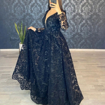 پیراهن شب زنانه گیپور ماکسی مجلسی مدل شهرزاد