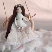 عروسک نخی گلین، مناسب برای دیزاین اتاق عروس، قابل بهره گیری در مزون ها