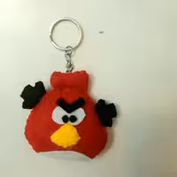 جاسویچیپرنده خشمگین بسیار شیک و تهیه شده از نمدو الیاف درجه یک  و حلقه استیل جهت اویزش مقرون به صرفه  واویز کیف 