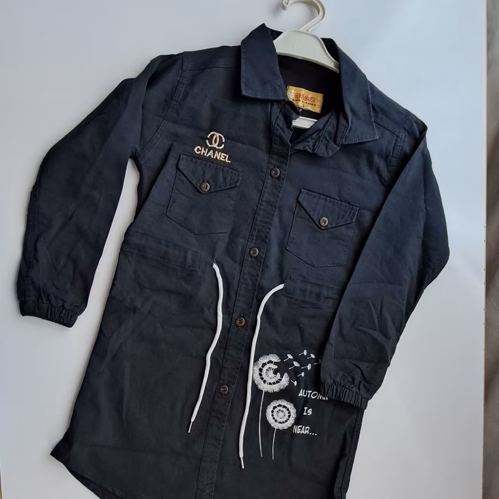 مانتو کتان نخ دخترانه. مناسب 5 تا 7سال