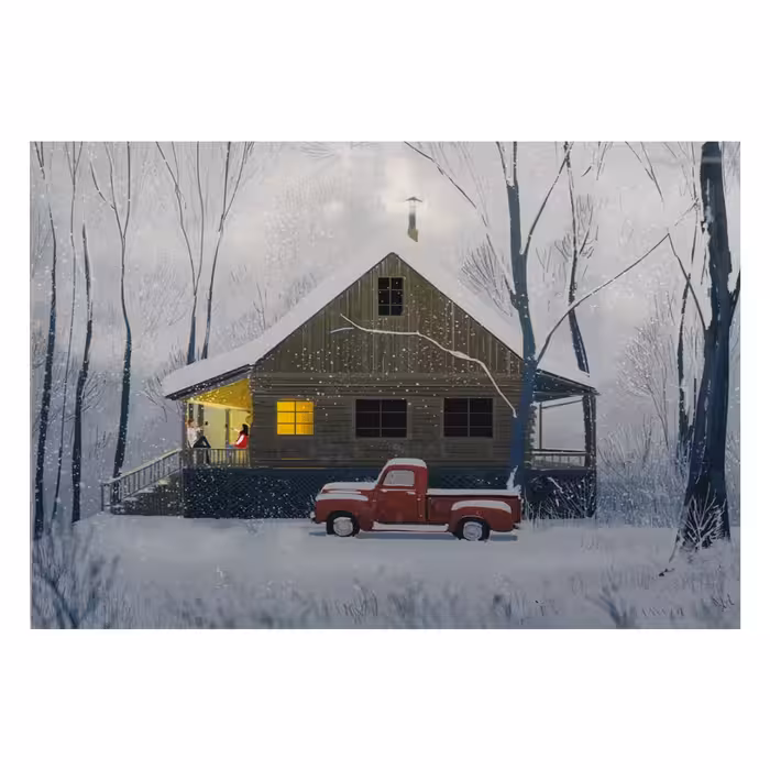 تابلو شاسی طرح مزرعه برفی کد Ir-848