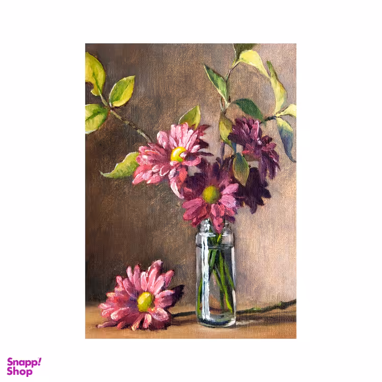 مگنت طرح گلدان داوودی کد violet.1 سایز 5×7 سانتی متر