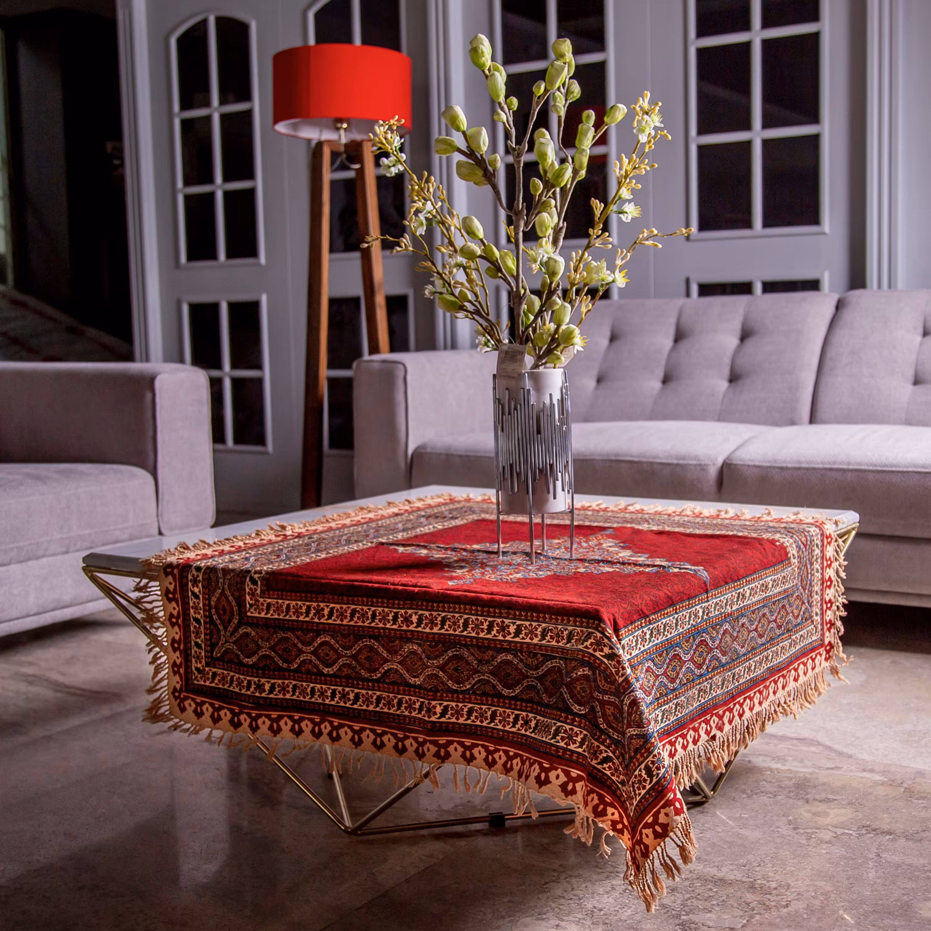 رومیزی قلمکار طرح ترنج