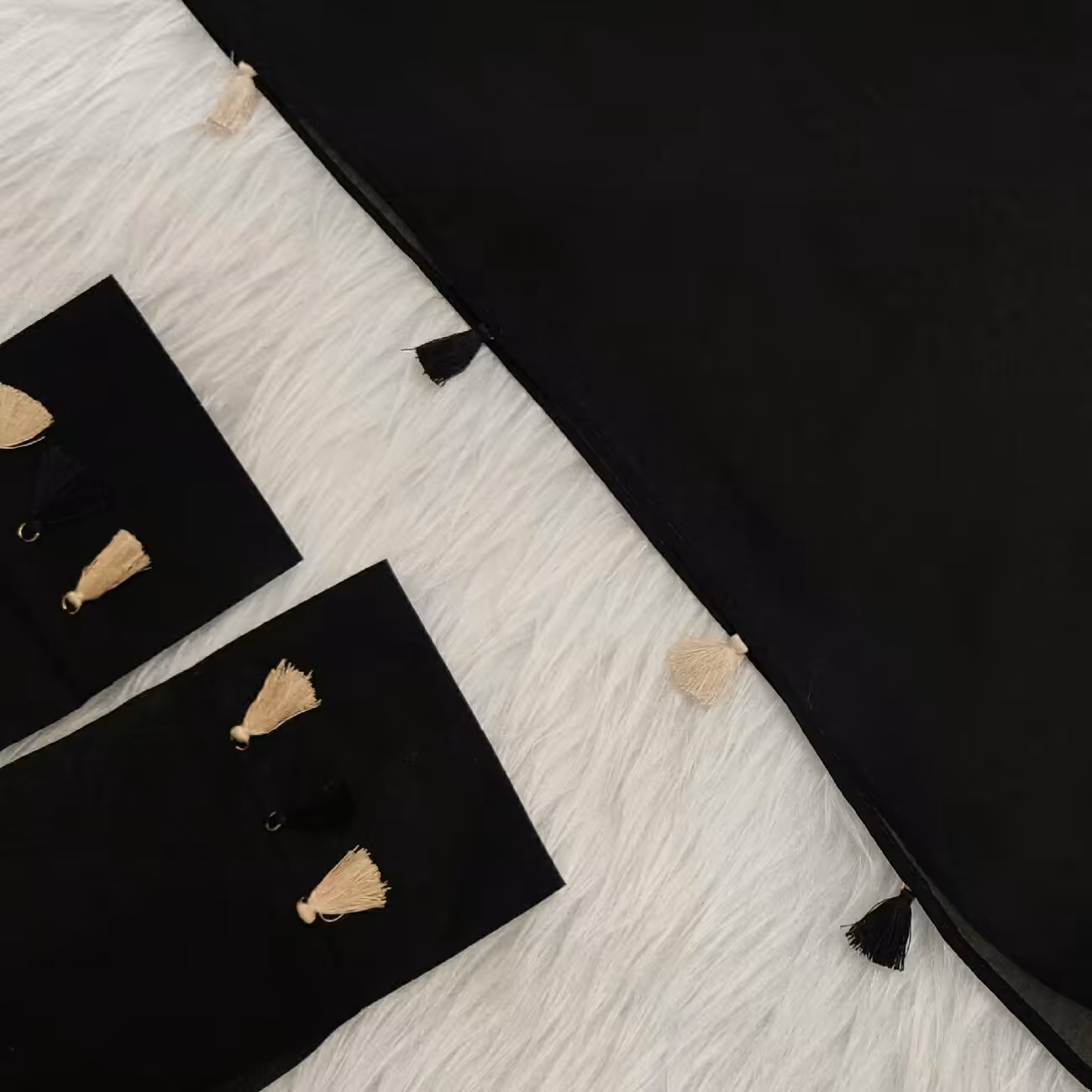 ساق و روسری حریر مشکی