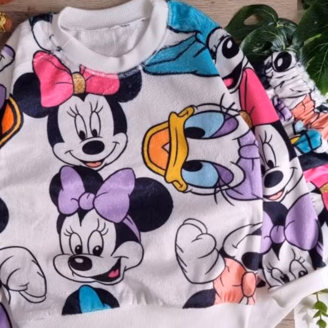 بلوز و شلوار مخمل انیمیشنی 