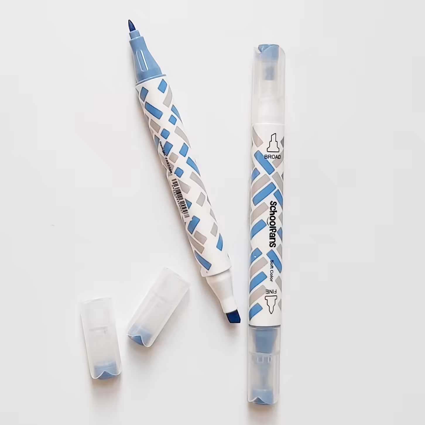 ماژیک هایلایتر  دوسر  رنگ آبی   نوک نمدی برند اسکول فنس