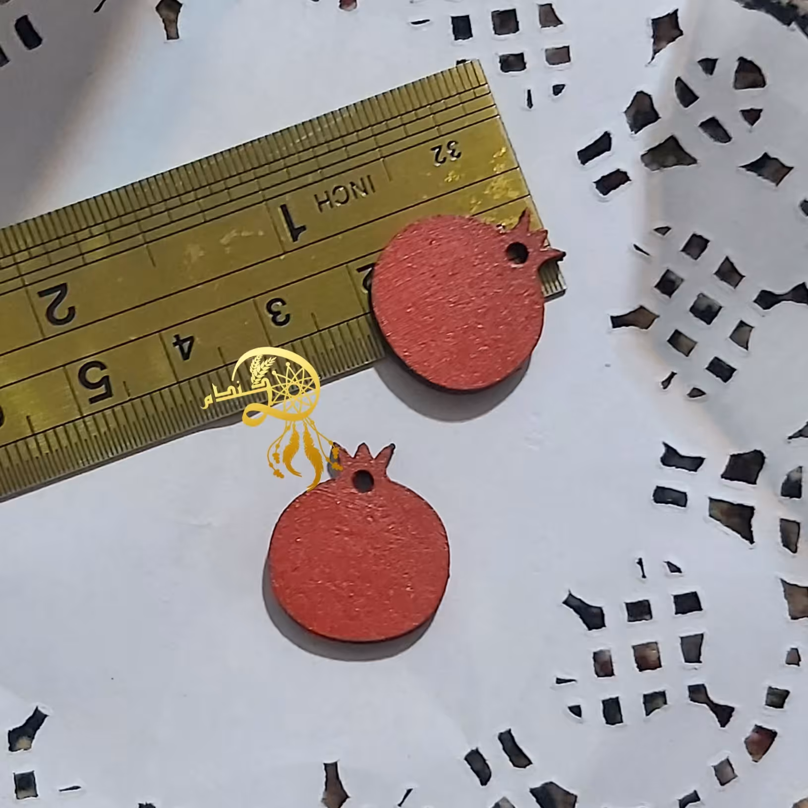 انارچوبی 2ونیم سانتی رنگ شده قرمز یک عدد