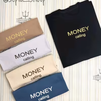تیشرت لانگ طرح money calling