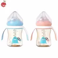 شیشه شیر طلقی دسته دار 180 میل با نی 360 درجه رووکو Rovco