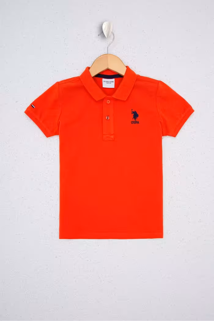 تی شرت یقه پولو قرمز پسرانه و بچگانه تیشرت اورجینال U.S. Polo Assn.