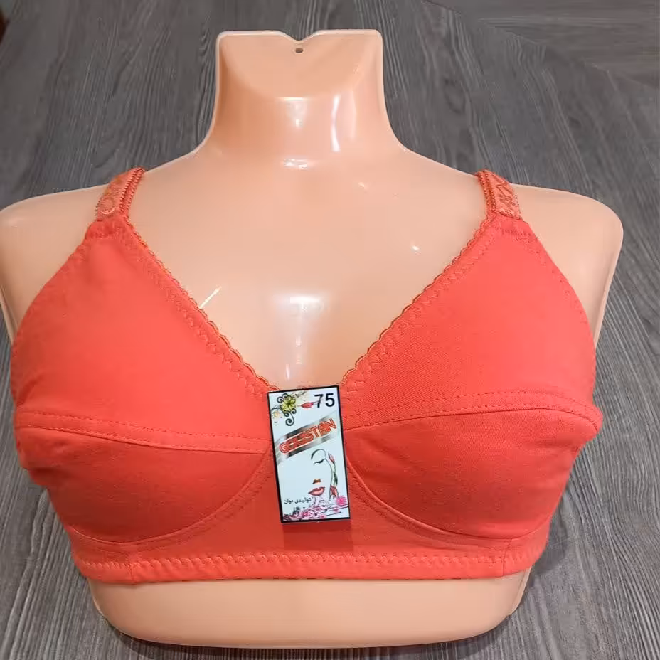 سوتین  نخی نارنجی  ارزان