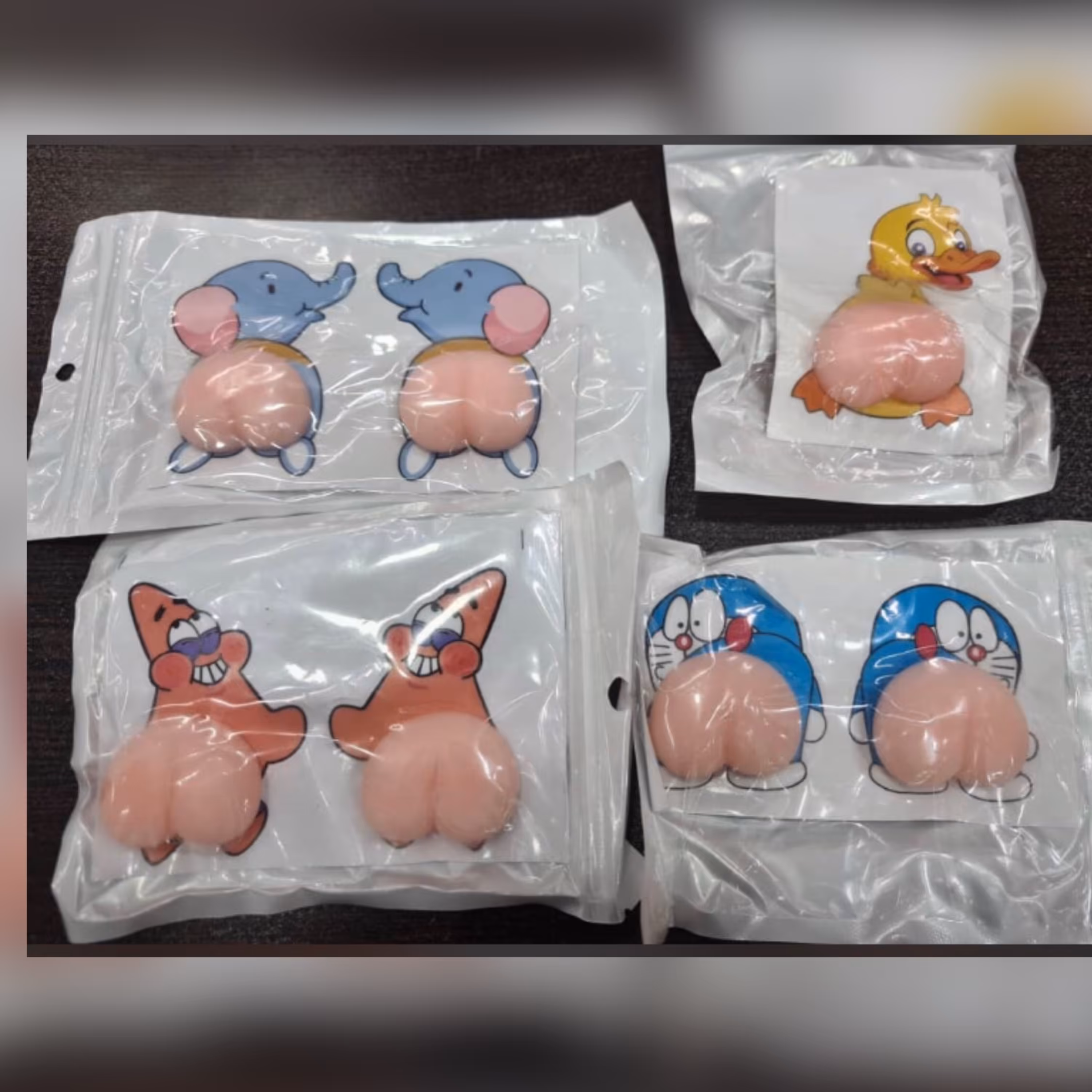 فیجت ژله ای پشت گوشی در 4 طرح ( جفت )