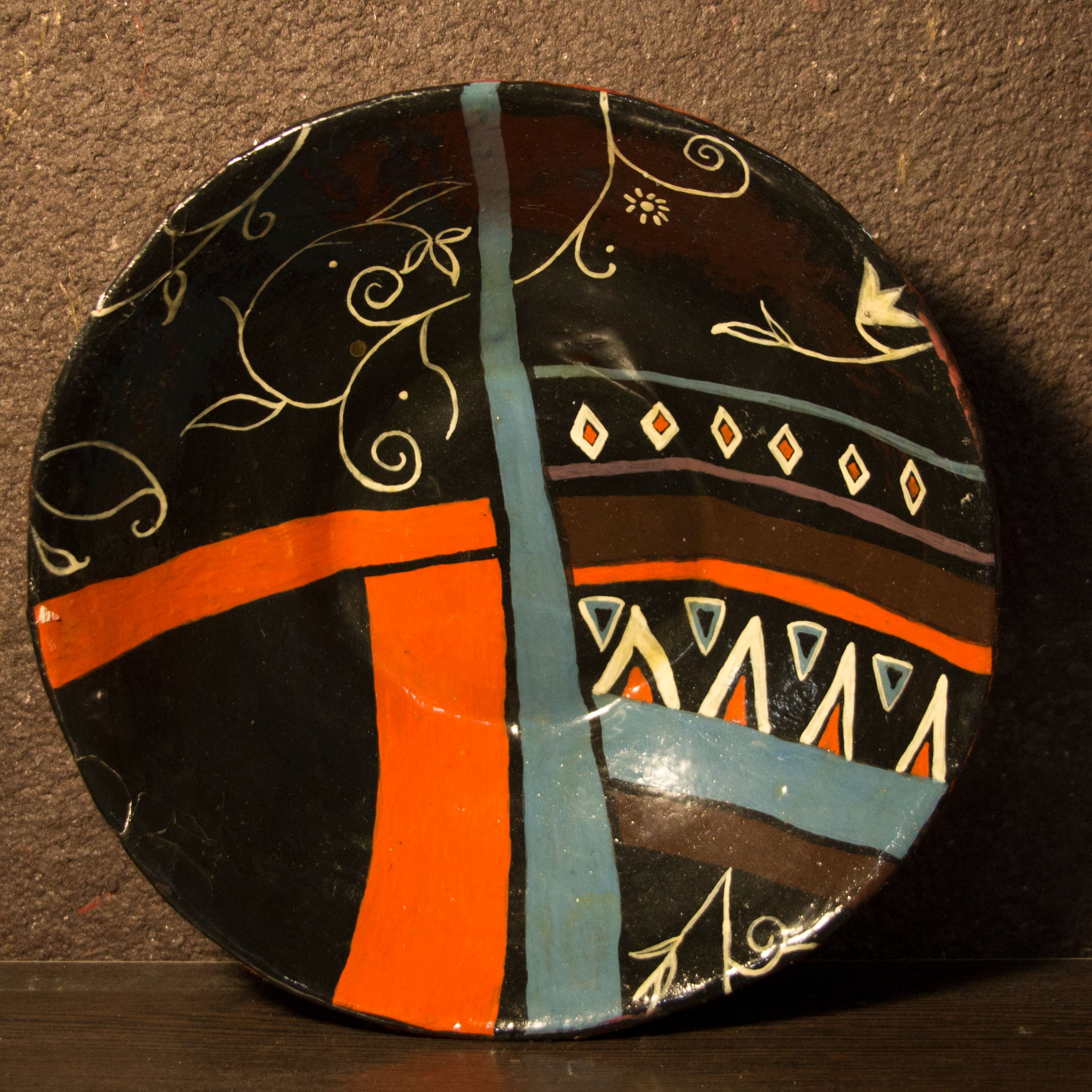 کاسه ی پاپیه ماشه طرح آبستره مدرن کد 004-01030202