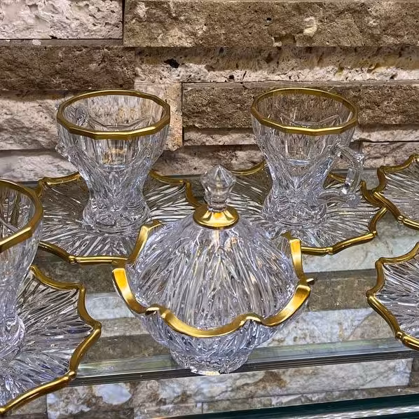 سرویس ل 14پارچه لب طلا