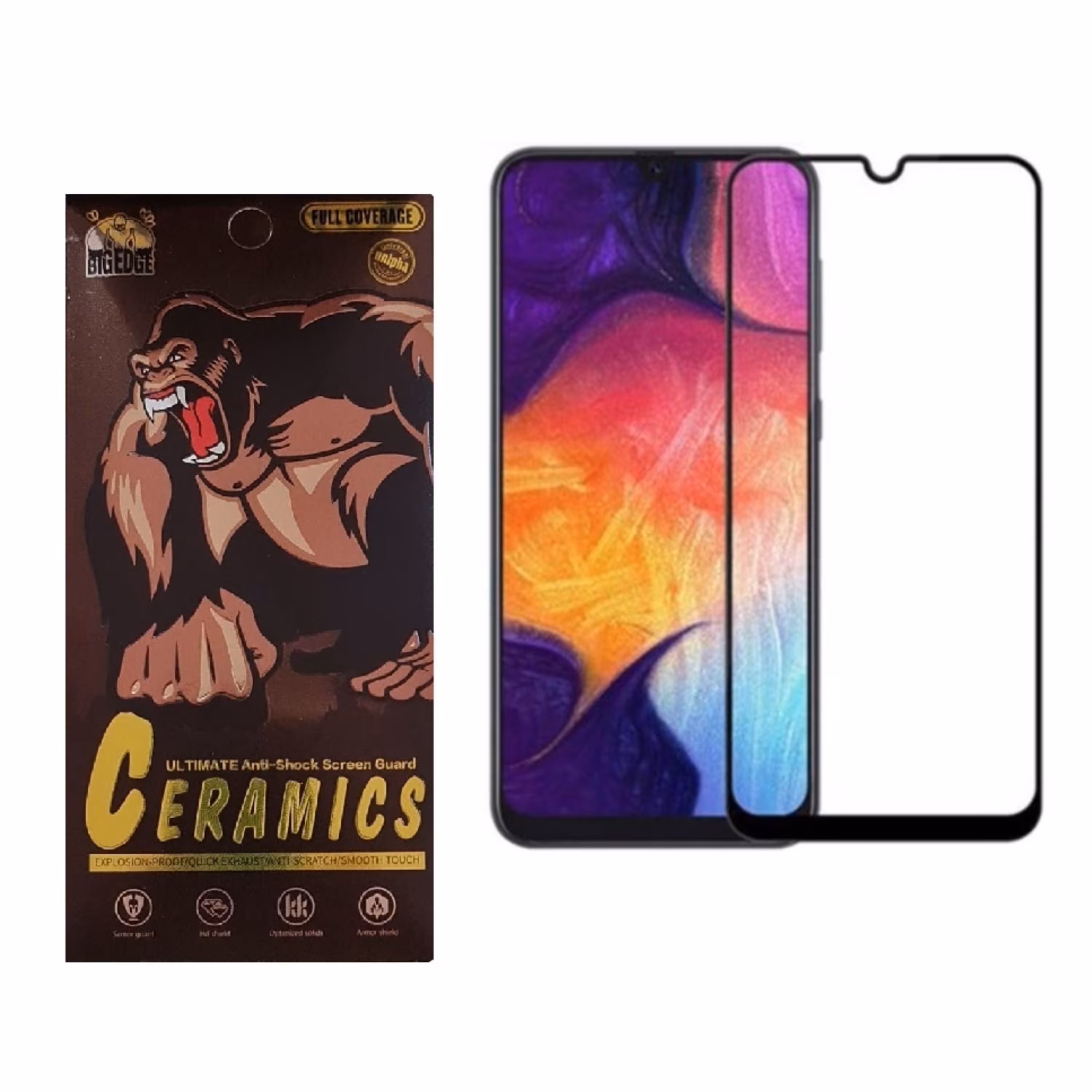 محافظ صفحه نمایش سرامیکی بیگ اج مناسب گوشی سامسونگ A12-A10-M10 