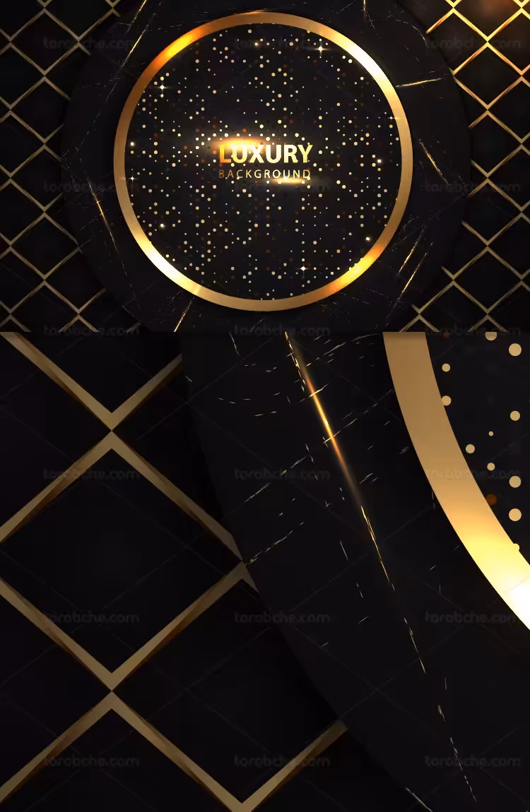 وکتور پس زمینه مشکی طلایی | گرافیک با طعم تربچه