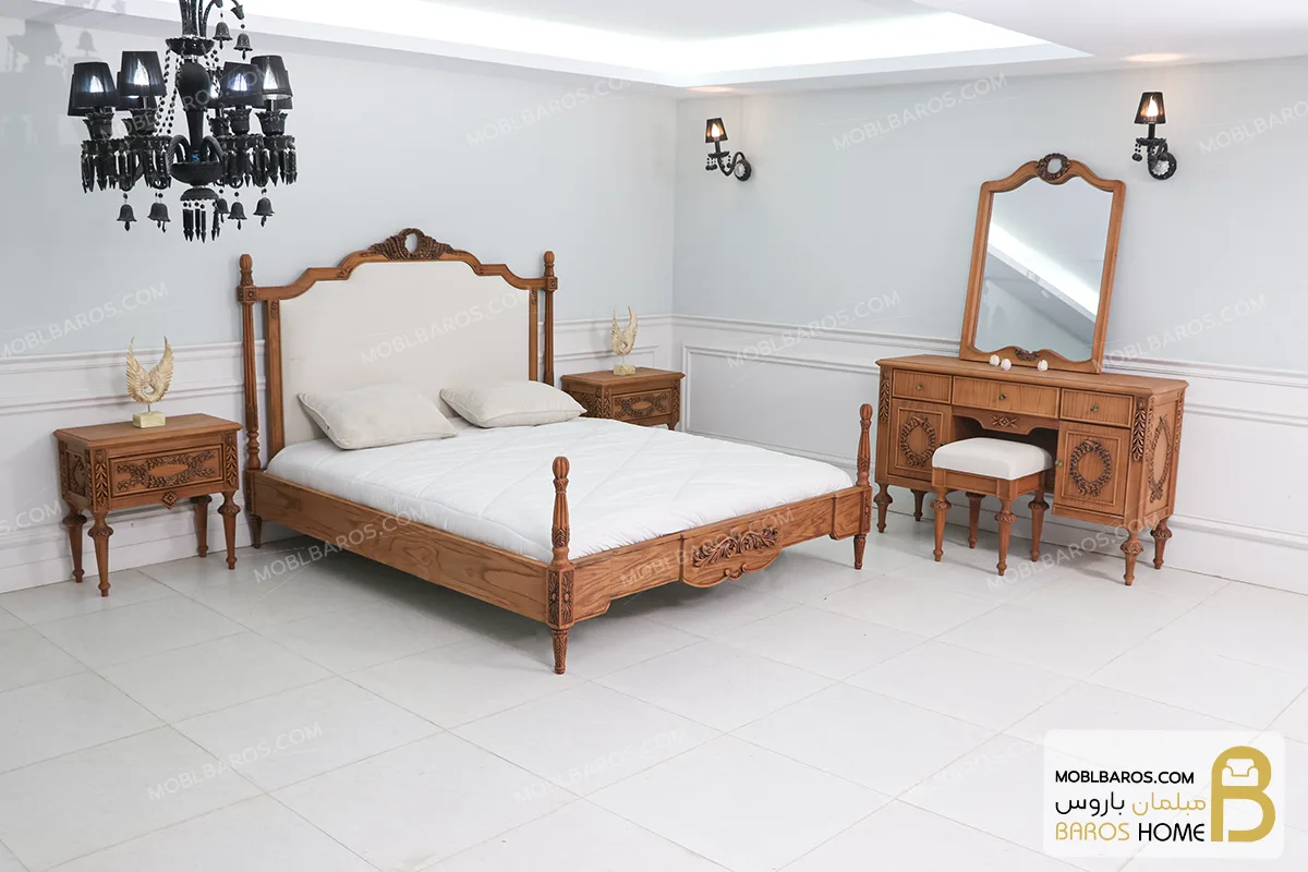 سرویس خواب دو نفره منبتی سوفیا کد 2